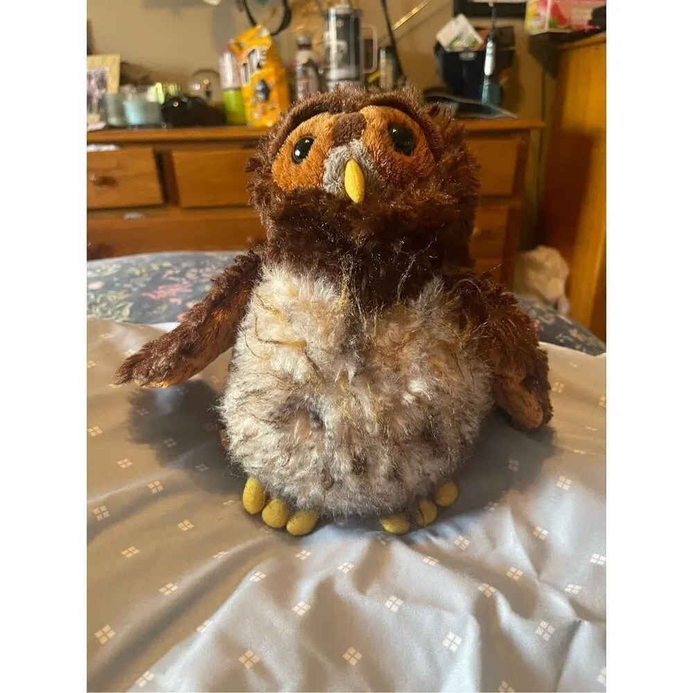 Ganz Kids Brown Polyester Webkinz Barred Fluffy Owl Plush Toy